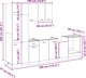 vidaXL Σετ 7 Ντουλάπια Κουζίνας, Δρυς Sonoma, Ξύλινο Υλικό