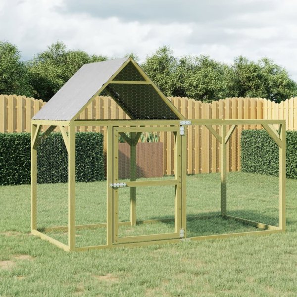 vidaXL Κλουβί για κοτόπουλα, 200x100x150 εκ, εμποτισμένο ξύλο πεύκου
