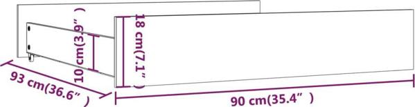 vidaXL Σύνθεση 2 συρταριών κάτω από το κρεβάτι, γκρι, φυσικό ξύλο πεύκου