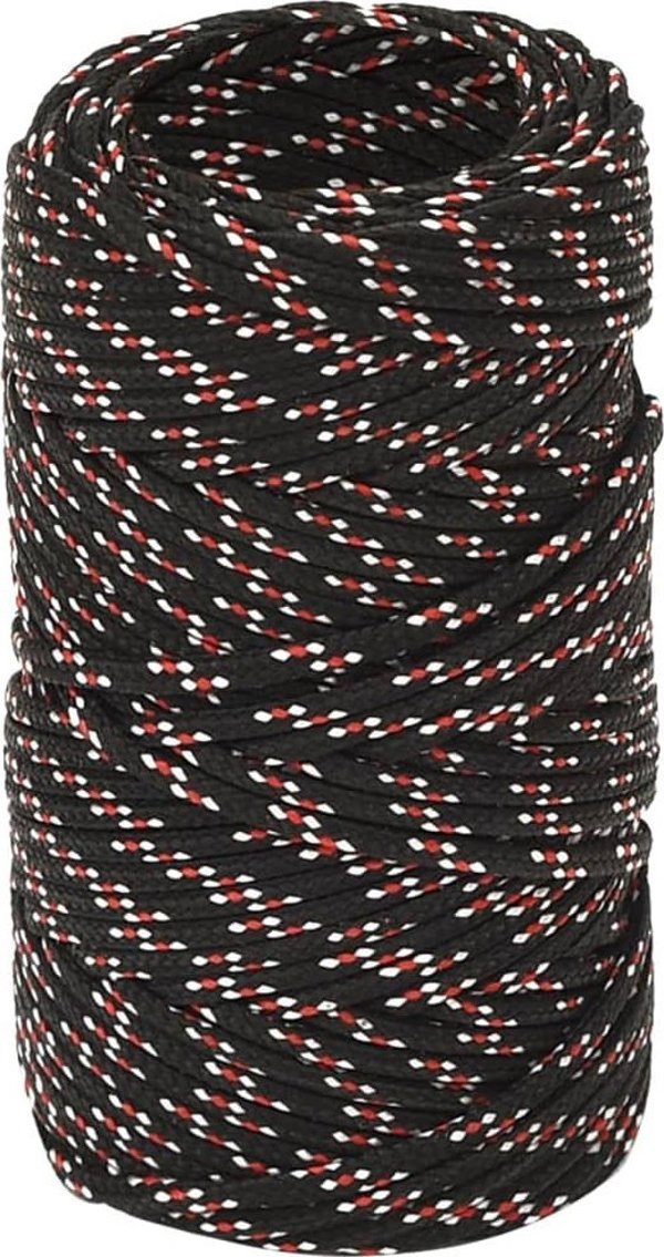 vidaXL Ιστιοπλοϊκή γραμμή, μαύρη, 2 mm, 500 m, πολυπροπυλένιο