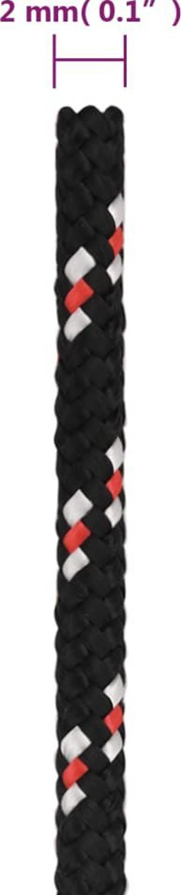 vidaXL Ιστιοπλοϊκή γραμμή, μαύρη, 2 mm, 500 m, πολυπροπυλένιο