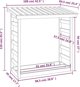 vidaXL Σταντ για ξύλα καυσόξυλα, λευκό, 108x64,5x110 cm, από πεύκο