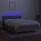 vidaXL Lecho kontynentalne z materacem jasnoszare 140x190 cm tkanina