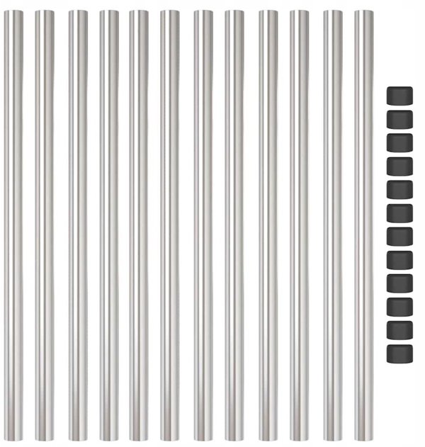 vidaXL Στύλος περίφραξης 12 τεμ. Ασημί 120 cm