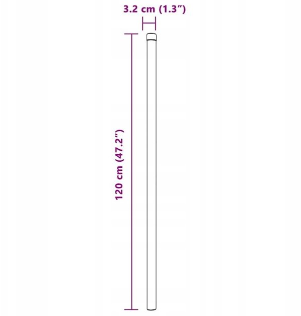 vidaXL Στύλος περίφραξης 12 τεμ. Ασημί 120 cm
