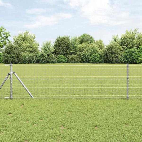 vidaXL Στύλος περίφραξης 12 τεμ. Ασημί 120 cm
