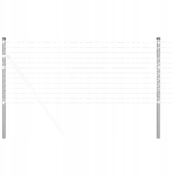 vidaXL Στύλος περίφραξης 12 τεμ. Ασημί 120 cm