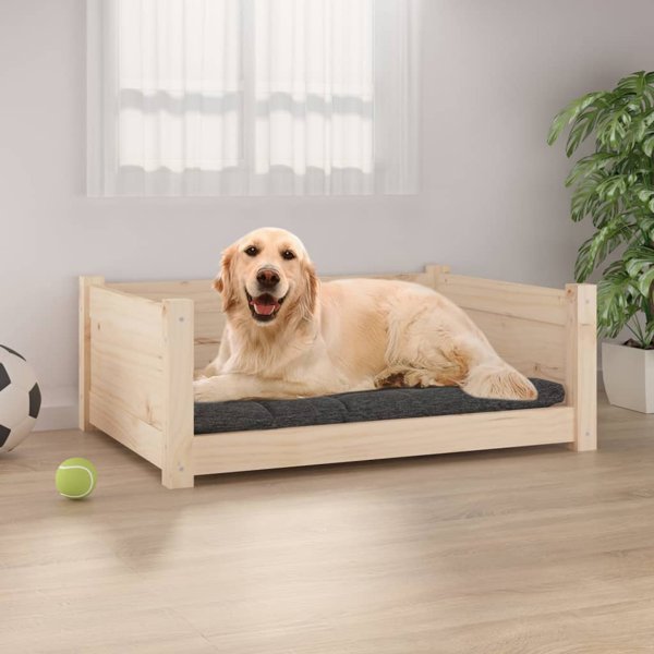 vidaXL vidaXL Legowisko dla psa, 75,5x55,5x28 cm, lite drewno sosnowe