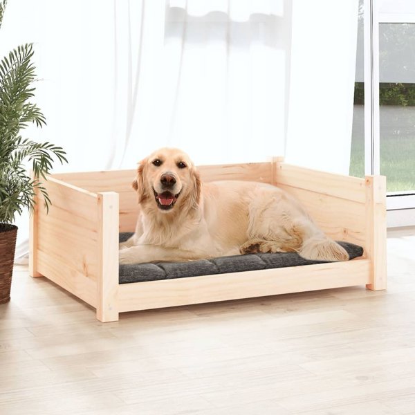 vidaXL vidaXL Legowisko dla psa, 75,5x55,5x28 cm, lite drewno sosnowe
