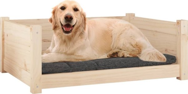 vidaXL vidaXL Legowisko dla psa, 75,5x55,5x28 cm, lite drewno sosnowe