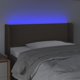 vidaXL Zaglowek do lozkos me LED, taupe, 103x16x78/88 cm, tkana
