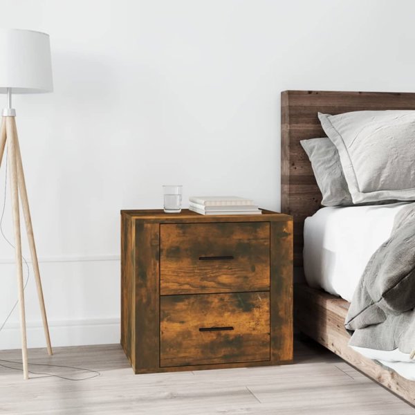 vidaXL Κομοδίνο σε απόχρωση σκούρας δρυός, 50x39x47 εκ.