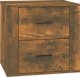 vidaXL Κομοδίνο σε απόχρωση σκούρας δρυός, 50x39x47 εκ.