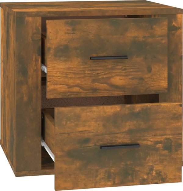 vidaXL Κομοδίνο σε απόχρωση σκούρας δρυός, 50x39x47 εκ.