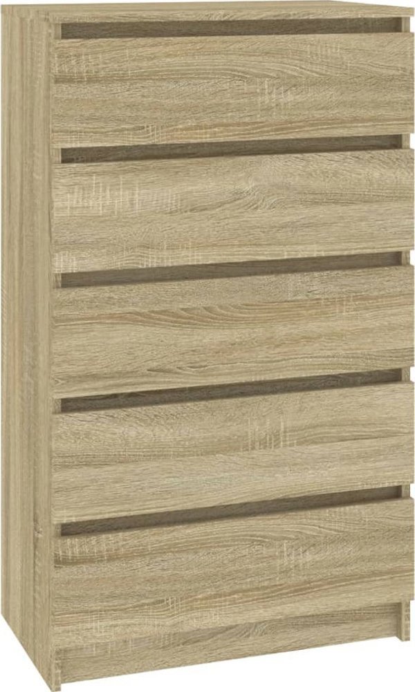 vidaXL Komoda, kolor dab sonoma, 60x36x103 cm, material drewnopochodny