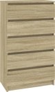 vidaXL Komoda, kolor dab sonoma, 60x36x103 cm, material drewnopochodny