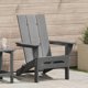 vidaXL Καρέκλα Adirondack, HDPE, Ανοιχτό Γκρι, 74,5x80,5x90 εκ.