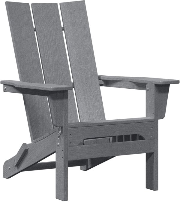 vidaXL Καρέκλα Adirondack, HDPE, Ανοιχτό Γκρι, 74,5x80,5x90 εκ.