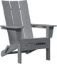 vidaXL Καρέκλα Adirondack, HDPE, Ανοιχτό Γκρι, 74,5x80,5x90 εκ.