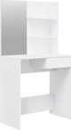 vidaXL Toaletka z lustrem biala wysoki polysk 74,5x40x141 cm