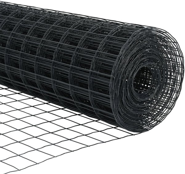 vidaXL Περιφράξεση Euro με 22 κολόνες Γκρι 1x25 μ Σίδερο