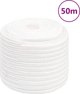 vidaXL Ναυτική Σχοινί λευκή ομοιόμορφη 16 mm 50 m πολυπροπυλένιο
