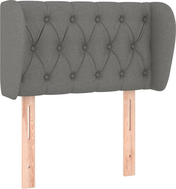 vidaXL Zaglowek uszak, ciemnoszary, 83x23x78/88 cm, tkanina