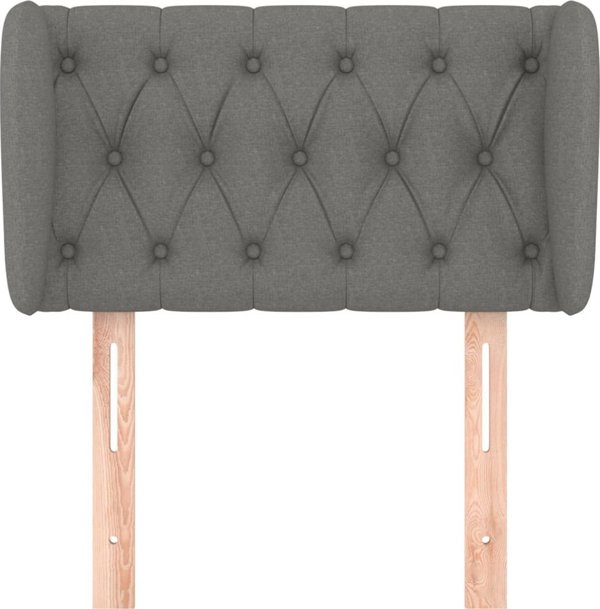 vidaXL Zaglowek uszak, ciemnoszary, 83x23x78/88 cm, tkanina