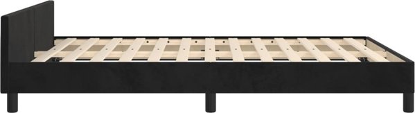 vidaXL Κρεβατοκάμαρα με Κεφαλάρι, Μαύρο, 140x190 εκ., Βελούδινο