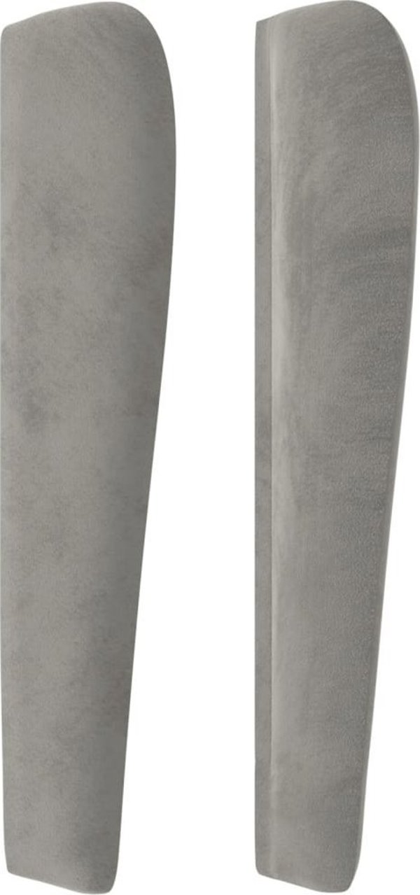 vidaXL Zaglohek uszak, jasnoszary, 103x23x118/128 cm, aksamit