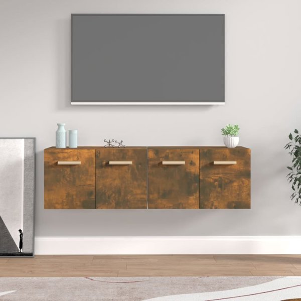 vidaXL Σετ 2 Κρεμαστά ντουλάπια, Σκούρο Δρυς, 60x36,5x35 cm