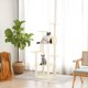 vidaXL Scratching post για γάτες με στύλους από σχοινί σιζάλ, κρεμ, 153 εκ.