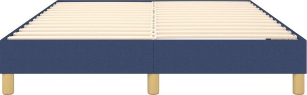 vidaXL Κρεβάτι Continental, μπλε, επενδεδυμένο με ύφασμα, 140x190 cm