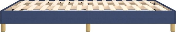 vidaXL Κρεβάτι Continental, μπλε, επενδεδυμένο με ύφασμα, 140x190 cm