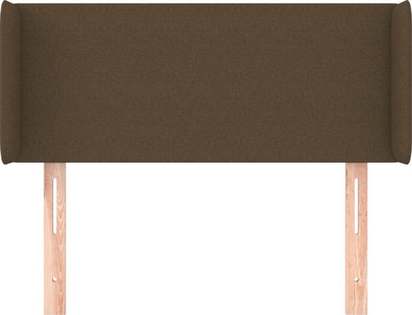 vidaXL Zaglowek uszak, σκούρο καφέ, 93x16x78/88 εκ, ύφασμα