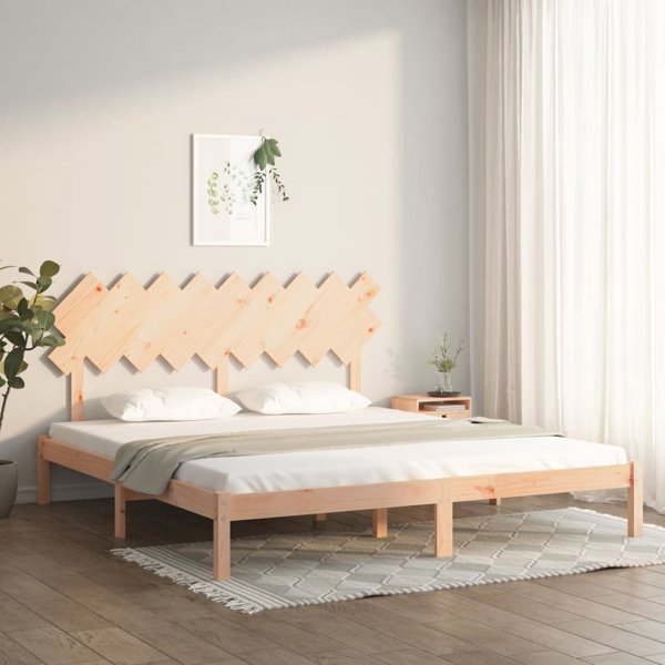vidaXL Κορμός κρεβατιού, 180x200 cm, Super King, από μασίφ ξύλο