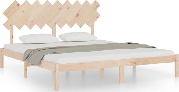 vidaXL Κορμός κρεβατιού, 180x200 cm, Super King, από μασίφ ξύλο
