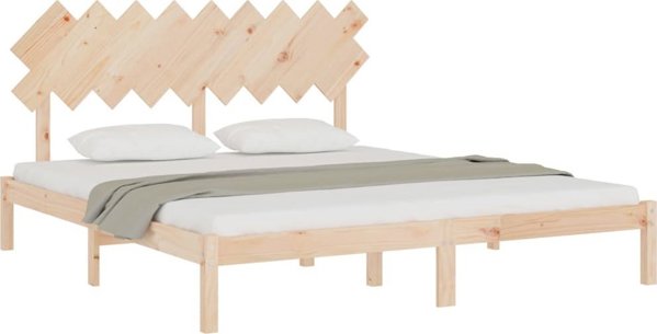 vidaXL Κορμός κρεβατιού, 180x200 cm, Super King, από μασίφ ξύλο