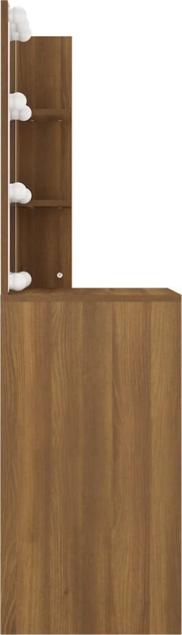 vidaXL Toaletka z LED, brazowy dab, 60x40x140 cm