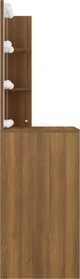 vidaXL Toaletka z LED, brazowy dab, 60x40x140 cm