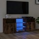 vidaXL Ντουλάπι TV με φωτισμό LED, καπνιστό δρυς, 120x30x50 cm