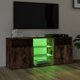 vidaXL Ντουλάπι TV με φωτισμό LED, καπνιστό δρυς, 120x30x50 cm