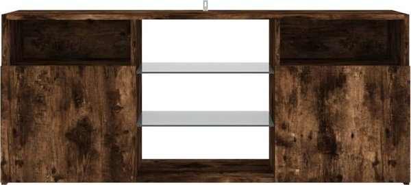 vidaXL Ντουλάπι TV με φωτισμό LED, καπνιστό δρυς, 120x30x50 cm