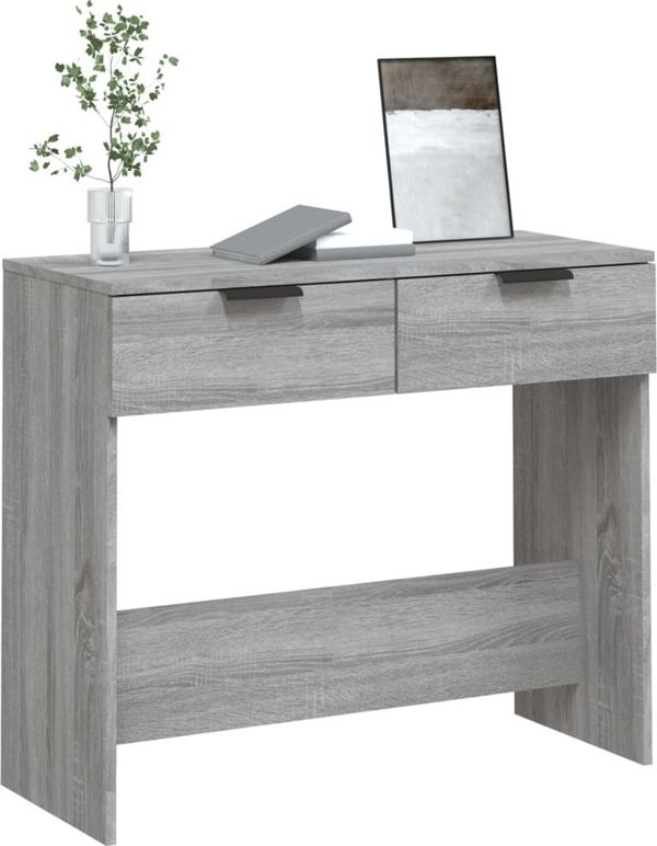 vidaXL Κονσόλα, γκρι δρυς σονόμα, 90x36x75 cm