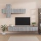 vidaXL Σετ 7 ντουλάπια για TV, γκρι ντεκόρ δρυός Sonoma, σύνθετο ξύλο
