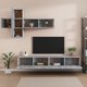 vidaXL Σετ 7 ντουλάπια για TV, γκρι ντεκόρ δρυός Sonoma, σύνθετο ξύλο