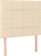 vidaXL Κρεβάτι Continental με Στρώμα, Εκρού, Υφασμάτινο, 120x200 cm