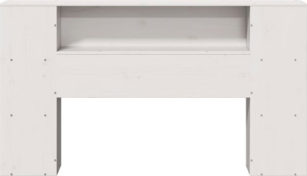vidaXL Κεφαλάρι κρεβατιού με ράφια, λευκό, 140cm, πεύκο