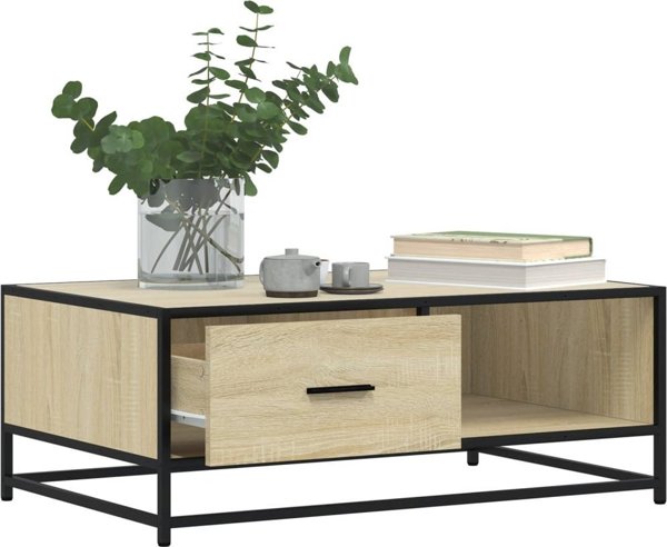 vidaXL Τραπεζάκι καφέ, δρυς sonoma, 90x57x35 εκ, κατασκευασμένο από σύνθετο ξύλο