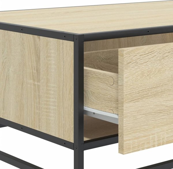 vidaXL Τραπεζάκι καφέ, δρυς sonoma, 90x57x35 εκ, κατασκευασμένο από σύνθετο ξύλο